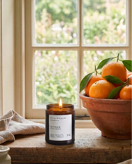 SEVILLE Amber & Sweet Orange Small Candle 180g