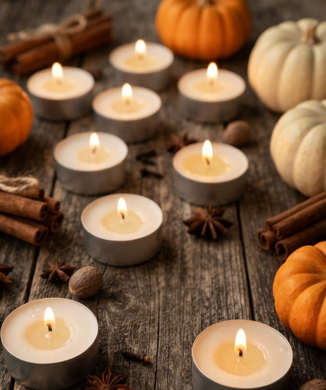 Pumpkin Spice Tealights