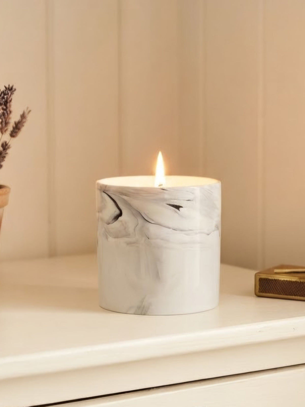 Marble Glaze Ceramic Candle