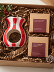 Pink Striped Wax Burner & Waxmelts Giftbox