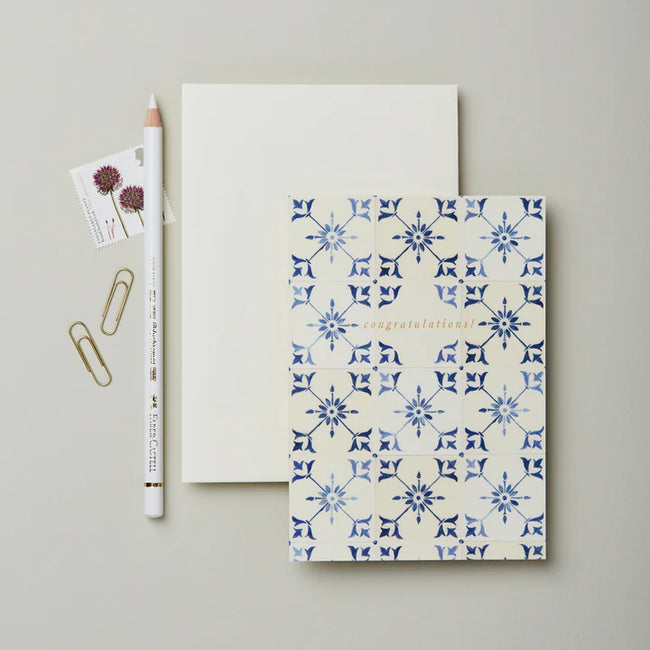 Ecru Tile 'Congratulations'