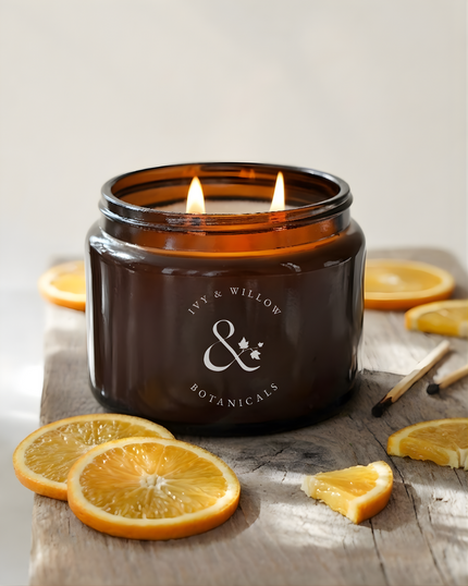 SEVILLE Amber & Sweet Orange Large Candle 500g