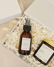Two products from 'Lye & Willow' in a white box with crinkle paper