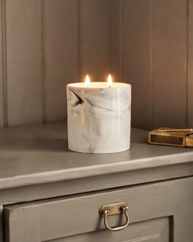 Marble Glaze Ceramic Candle