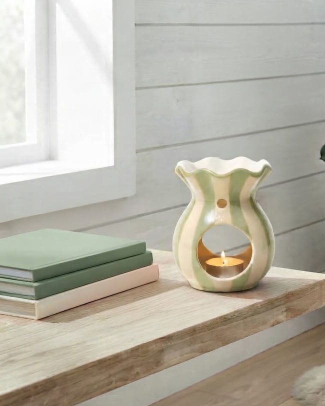 Green Striped Ripple Burner