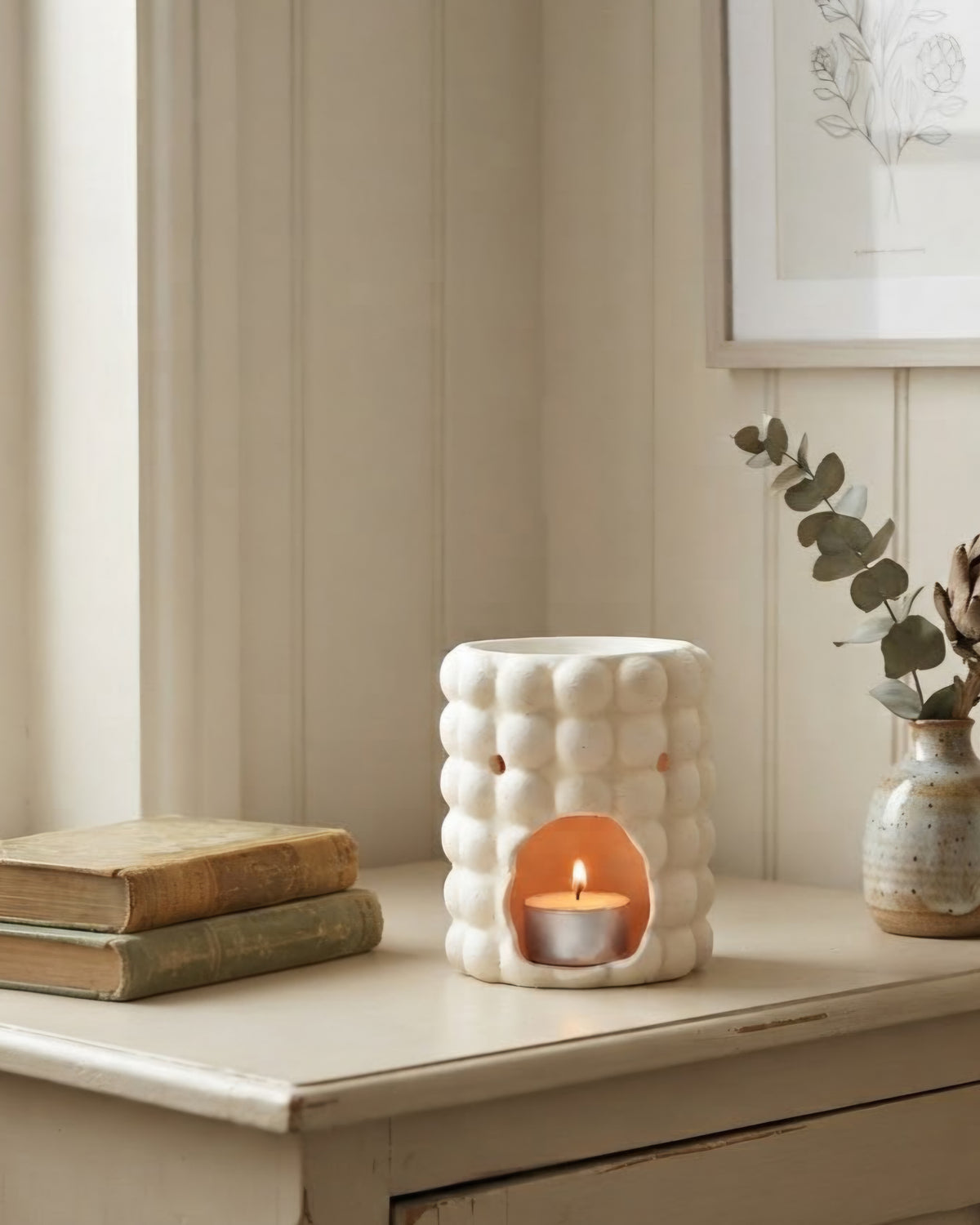 White Bubble Dolomite Burner