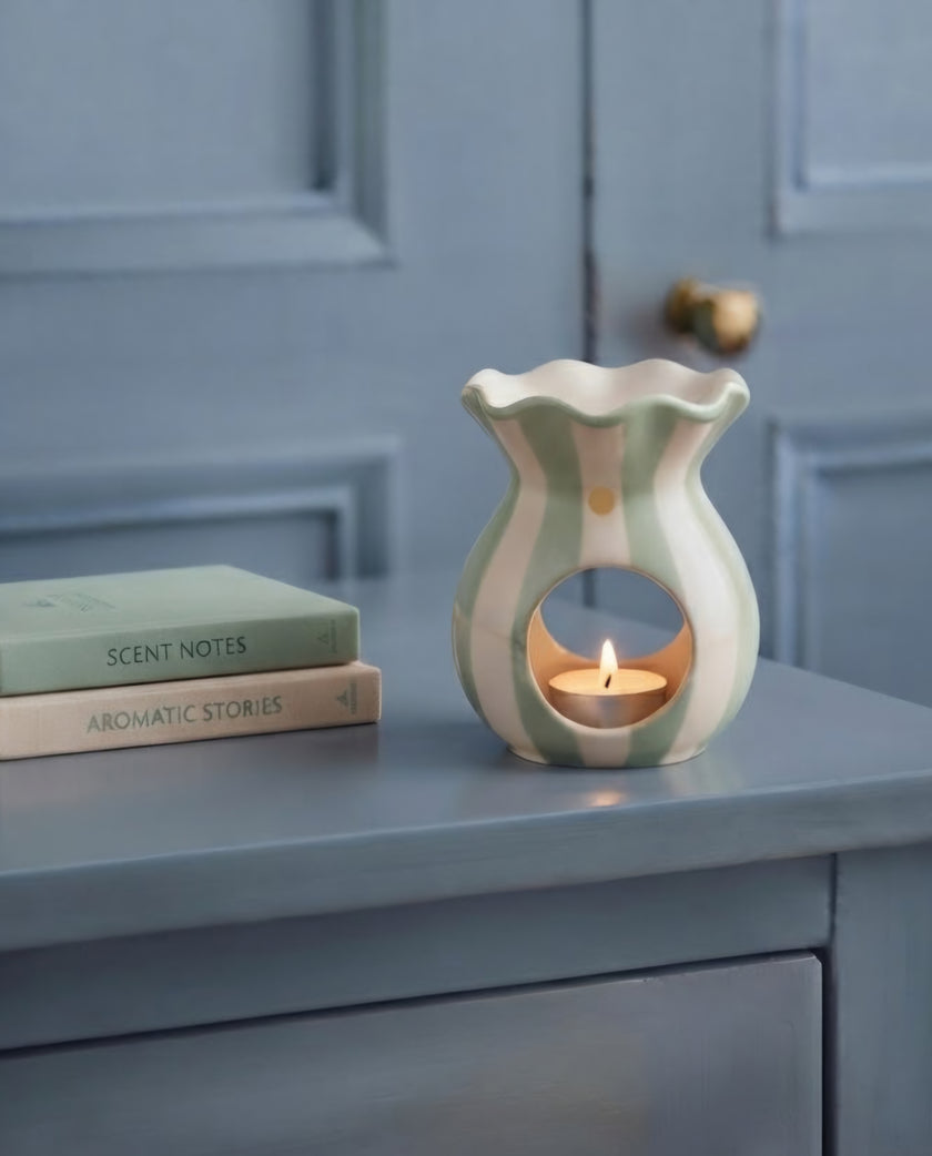 Green Striped Ripple Burner