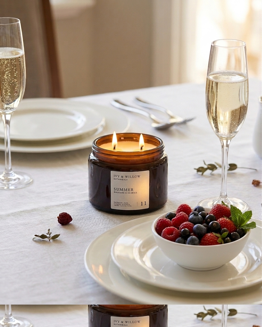 SUMMER Rhubarb & Berries Large Candle 500g